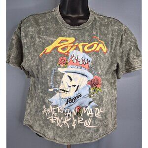 POISON TIE DYE CROP TOP "AMERICAN MADE ROCK & ROLL T-SHIRT 2022-LRG